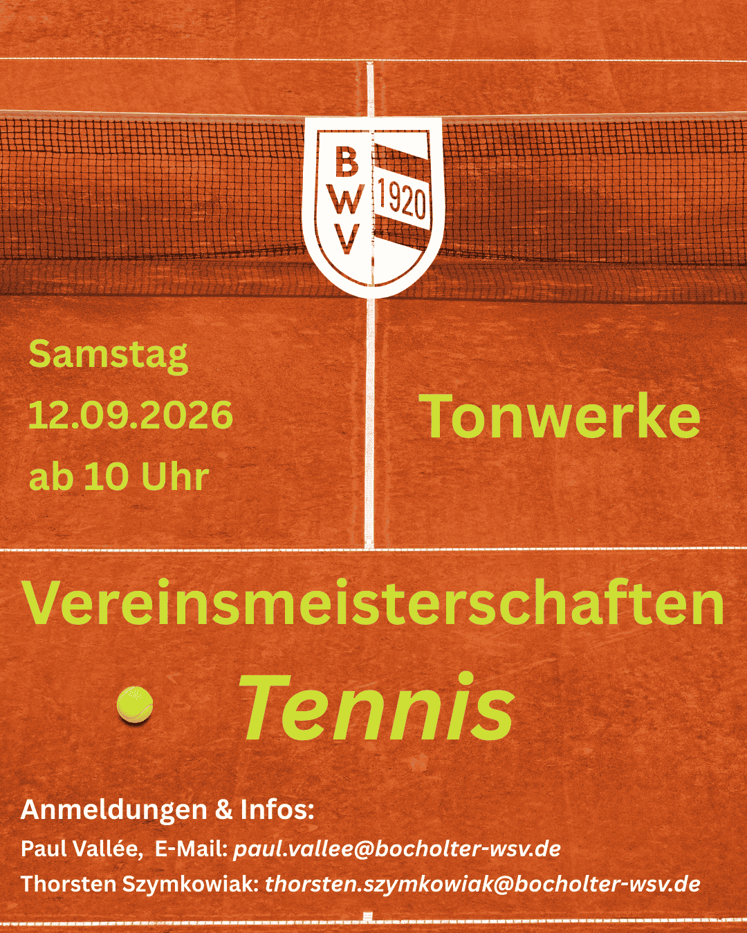 Vereinsmeisterschaften 2026